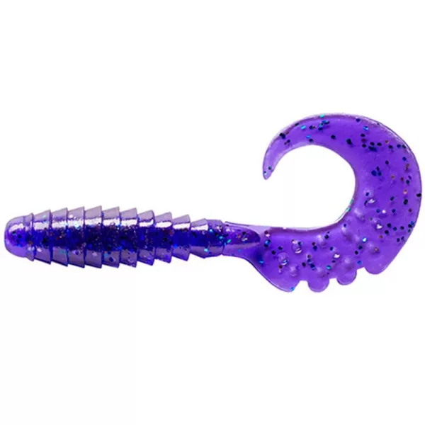 FISHUP Fancy Grub 6,35cm (10pcs.), #060 - Dark Violet/Peacock & Silver Nălucă de plastic
