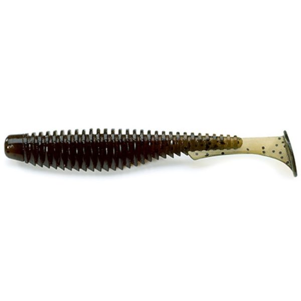 FISHUP U-Shad 5,08cm (10buc.), #043 - Pepene verde maro/Negru Momeală artificială din plastic
