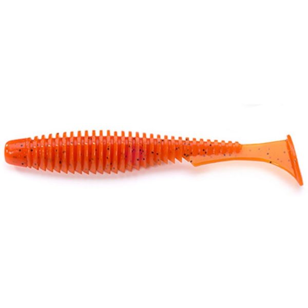 FISHUP U-Shad 5,08cm (10buc.), #049 - Orange Pumpkin/Black Naluci din plastic