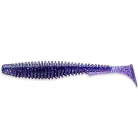   FISHUP U-Shad 5,08cm (10buc.), #060 - Violet închis/Păun și Argintiu Momeală artificială din plastic