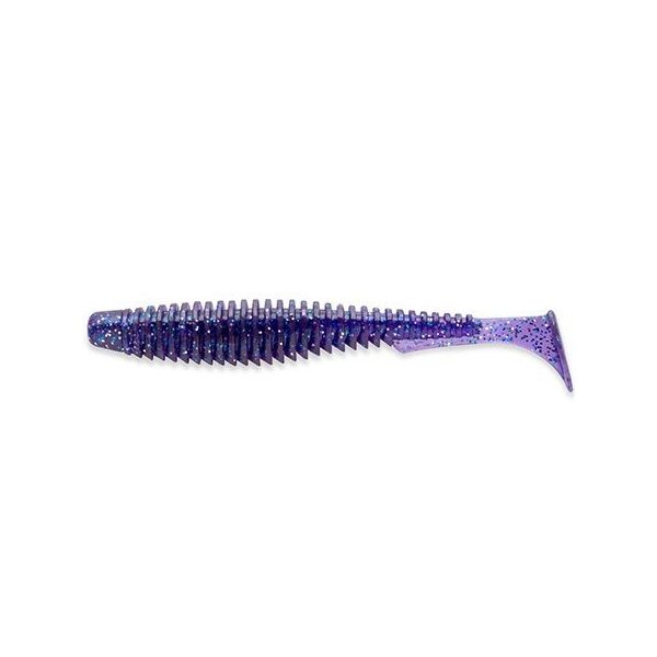 FISHUP U-Shad 5,08cm (10buc.), #060 - Violet închis/Păun și Argintiu Momeală artificială din plastic