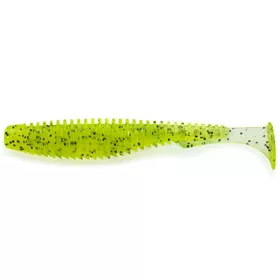   FISHUP U-Shad 7,62cm (9buc.), #055 - Chartreuse/Negru Nalucă din plastic
