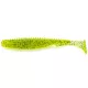 FISHUP U-Shad 10,16cm (8buc.), #055 - Chartreuse/Black Naluci de plastic
