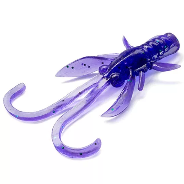 FISHUP Baffi Fly 3,81cm (10buc.), #060 - Dark Violet/Peacock & Silver Momeală artificială din plastic