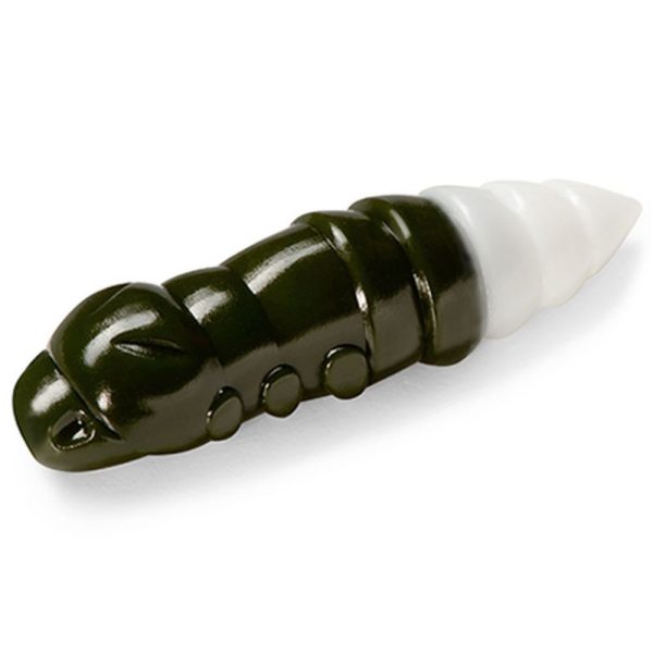 FISHUP Pupa 3,04cm (10 buc), #140 - Dark Olive/White Momeală artificială din plastic