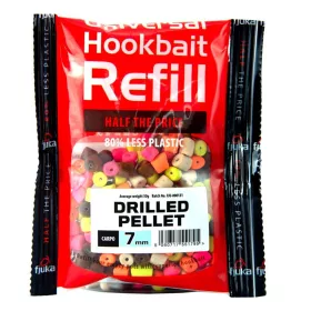  Fjuka Drilled Pellets Carpos MC 7mm Momeală cu cârlig, tip Pelete forate, Ambalaj de reumplere 50gr