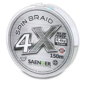Saenger 4X Spin Braid Szürke 0,21mm 150m Fonott Főzsinór