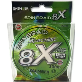   Saenger 8X Specialist Spin Braid Zöld 0,16mm 150m Fonott Főzsinór