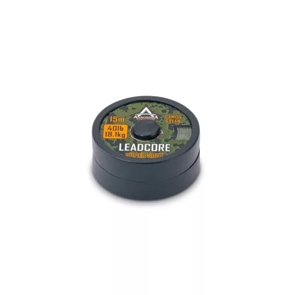 Anaconda Super Soft Leadcore Zöld 15m 50lb Fonott Előkezsinór