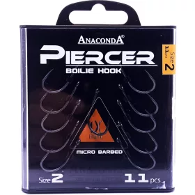   Anaconda Piercer Boilie Hook 2 Füles, Szakállas Pontyozó Horog 11db