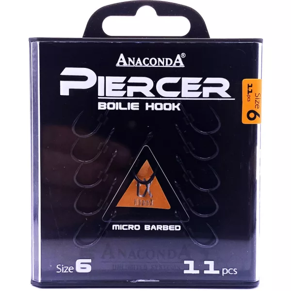 Anaconda Piercer Boilie Hook 6 Füles, Szakállas Pontyozó Horog 11db