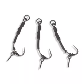  Anaconda Piercer Ronnie Rig Curve Shank 4 Füles, Szakállas Pontyozó Horog 3db