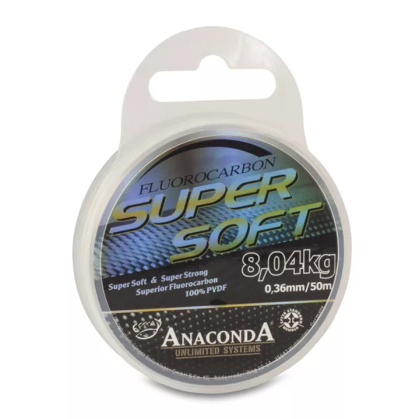 Anaconda Super Soft Fluorocarbon Átlátszó 0,45mm 50m Monofil Előkezsinór