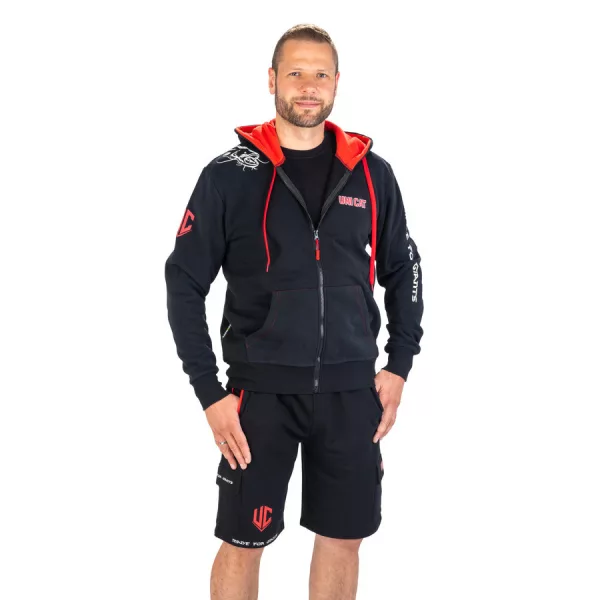 Uni Cat Team Zipper Kapucnis Pulóver L