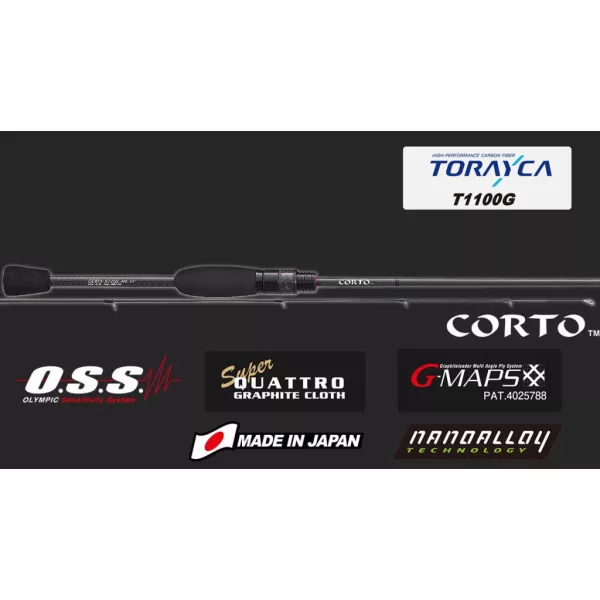 Graphiteleader Super Corto 17 GSRCS-612L-T EX Fast 1,85m 0,3-4gr Lansetă de spinning din 2 bucăți