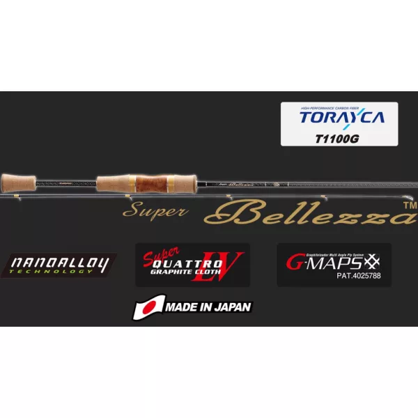Graphiteleader Super Bellezza 18 GSBS-602XUL R 1,83m 0,4-3,5gr Lansetă de spinning din 2 bucăți