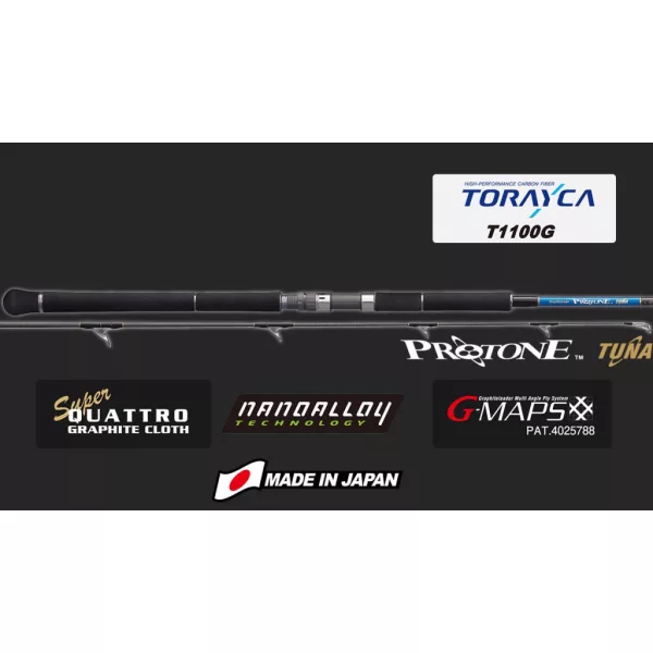 Graphiteleader Protone Tuna GPRTS-802-80 R Fast 2,44m 130gr 2 Piese Lansetă de spinning