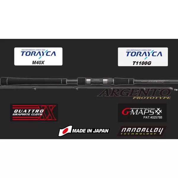 Lansetă de Spinning Graphiteleader Argento Prototype GLAPS-942ML 2,85m Fast 28gr 2 Bucăți