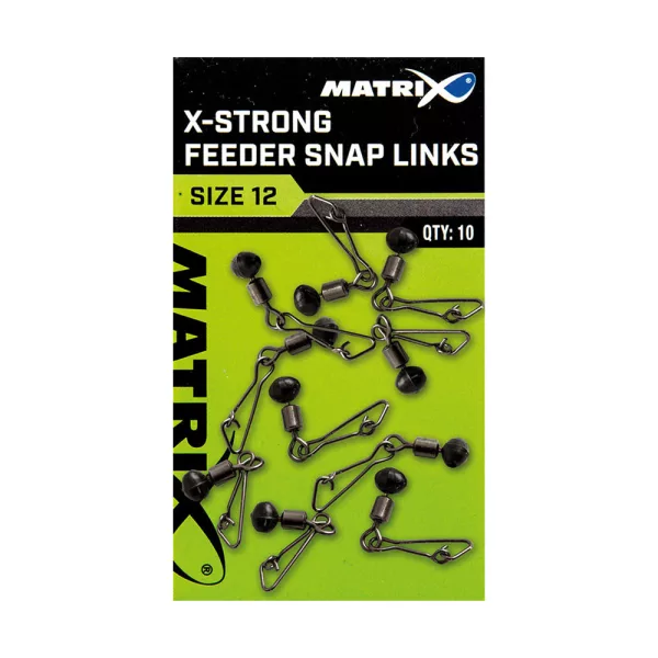 Matrix X-Strong Feeder Bead Snap Links 10 Agrafă vârtej 10 buc