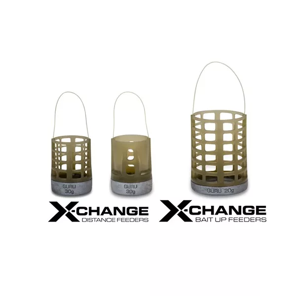 Guru X-Change Bait Up Feeder Medium + Large coș lateral 20+30gr - Greutate interschimbabilă - Coș de nadire - M+L