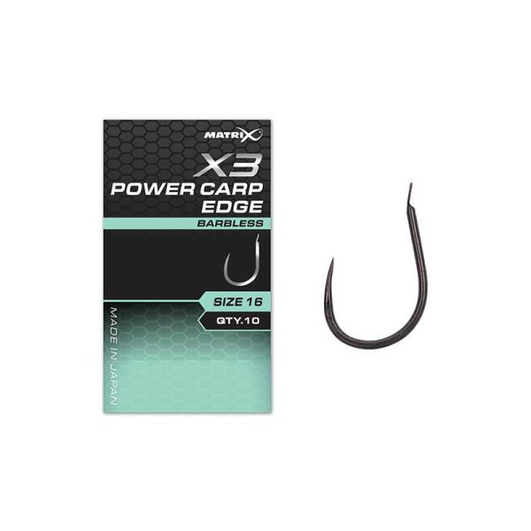 Matrix X3 Power Carp Edge 12 Barbless Cârlig fără barbă, cu paletă 10db
