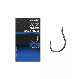   Matrix X7 Carp Method 12 Cârlig fără barbă, cu ochi, 10 buc