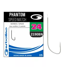   Garbolino Phantom Speed Match 2190BN 20 Plată, Cu Barbă, Cârlig pentru Pescuit Fin 15buc