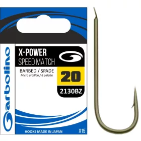   Garbolino Cârlig 2130BZ 20 / X-POWER SPEED MATCH / Cârlig cu tija lungă ROUND BEND