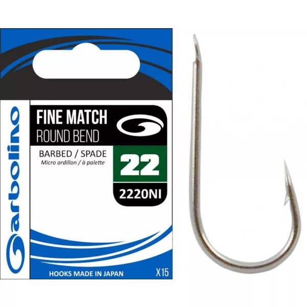 Garbolino 2220NI cârlig 16 / FINE MATCH / ROUND BEND
