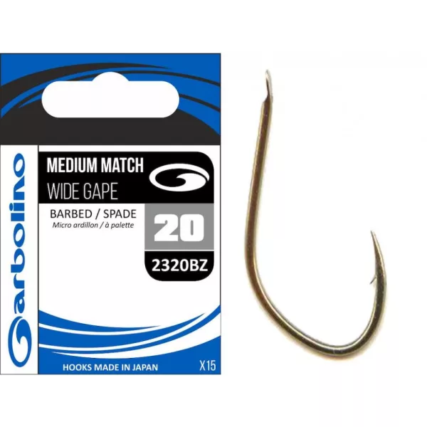 Garbolino 2320BZ cârlig 12 / MEDIUM MATCH / WIDE GAPE
