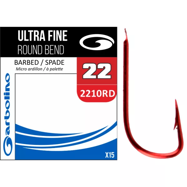 Garbolino SUPRA FINE RED ROUND BEND / 2210RD cârlig 18