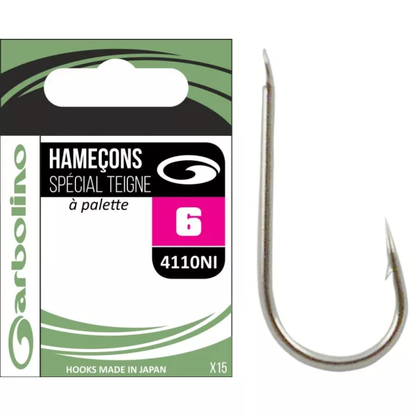 Garbolino - STREAMLINE TROUT HOOKS 4110NI - Cârlig offset pentru spinning - Cârlig pentru păstrăv - Cârlig cu barbă, Cârlig cu paletă