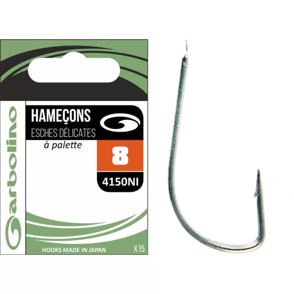 Garbolino - STREAMLINE TROUT HOOKS 4150NI - Cârlig offset pentru spinning - Cârlig pentru păstrăv - Cârlig cu barbă, Cârlig cu paletă