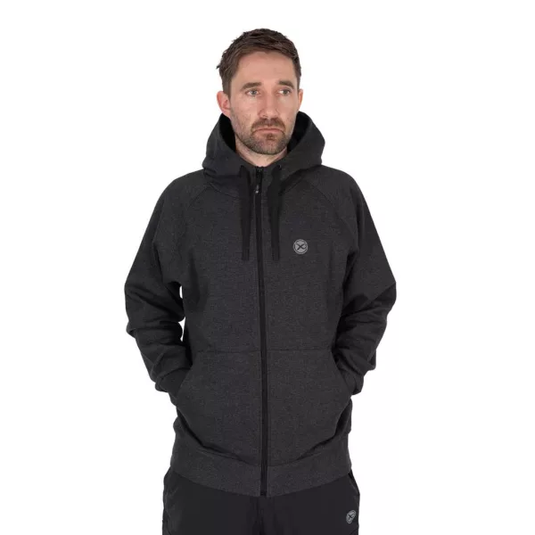 Matrix Charcoal Marl Zip Hoody Hanorac M