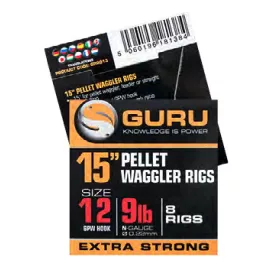   Guru Bait Band Ready Rig 15 cârlig pre-legat - 38 cm - 18 GPW - 0,15mm