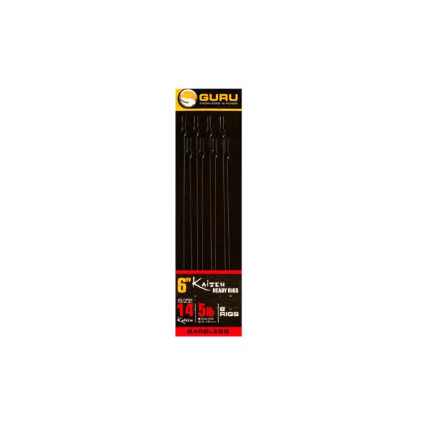 Guru Kaizen Pole Rigs cârlig pre-legat - 15cm - 14 - 0,14mm