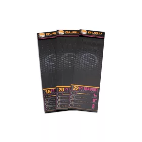   Guru F1 Maggot Hook Rig 18 Cârlig monofilament pre-legat cu ochi, fără barbă 8 buc