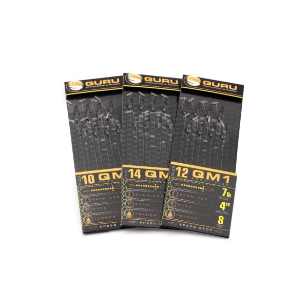 Guru QM1 Speed Stop 14 Cârlig monofil legat în prealabil, cu ochi, fără barbă 8 buc