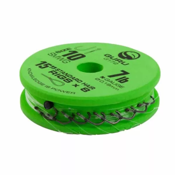 GURU SUPER MWG STANDARD HAIR READY RIGS 15 Size 14 (0.17mm) cârlig pre-legat