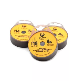   Guru Match Special Rig 18 Cârlig pre-legat Monofilament cu barbă, cu paletă 8buc