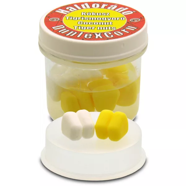 Haldorádó DupleXCorn Nucă de cocos-Alună tigrată 8 buc/cutie porumb de cauciuc 10x9x9,5mm
