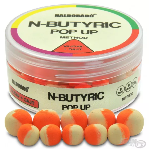 Haldorádó N-Butyric Pop Up Method 9, 11 mm - Acid butiric + Brânză