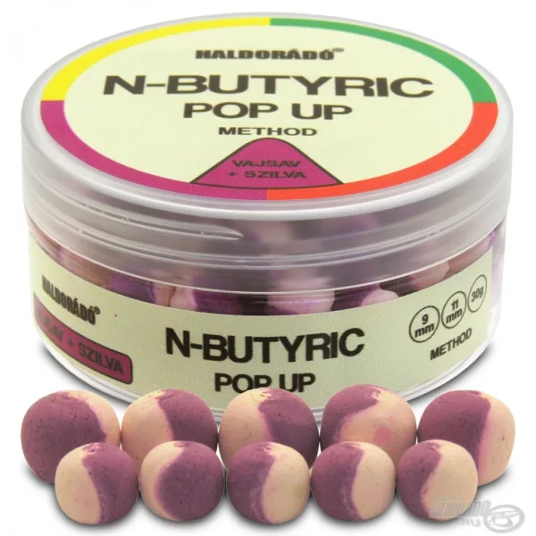 Haldorádó N-Butyric Pop Up Method 9, 11 mm - Acid butiric + Prună