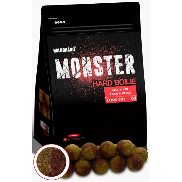 Haldorádó Monster Hard Boilie Ficat-Sânge 700gr 24mm Boilie