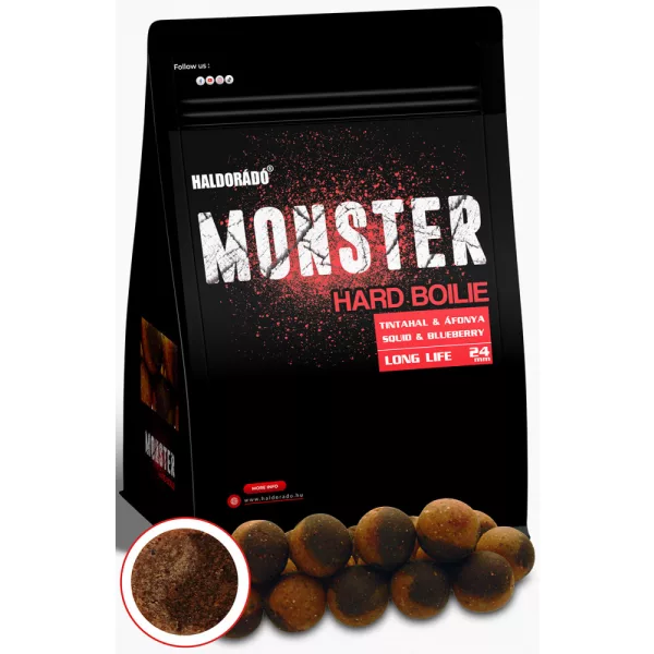 Haldorádó Monster Hard Boilie Calamar-Afină 700gr 24mm Boilie