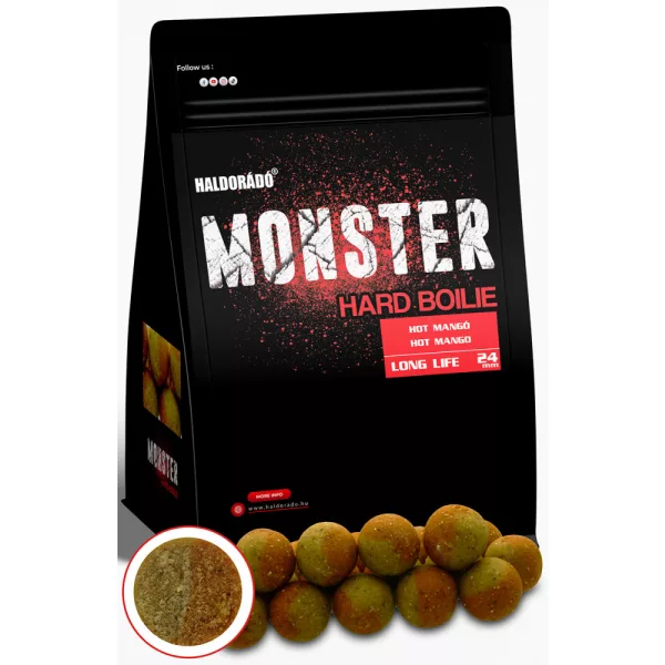 Haldorádó Monster Hard Boilie Hot Mangó 700gr 24mm Boilie