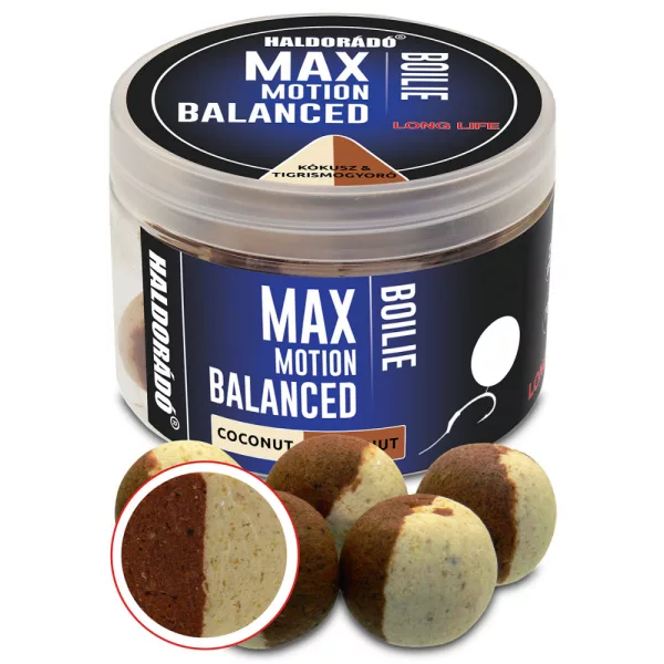 Haldorádó Max Motion Boilie Balanced Cocos-Alună Tigrată 70gr 20mm Boilie