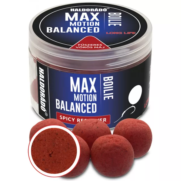 Haldorádó Max Motion Boilie Balanced Ficat Roșu Condimentat 70gr 20mm Boilie