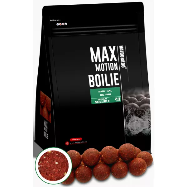 Haldorádó Max Motion Boilie Premium Soluble Mare Pește 800gr 24mm Boilie