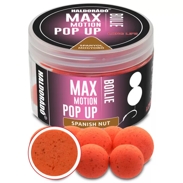 Haldorádó Max Motion Boilie Pop Up Alună Spaniolă 50gr 16-20mm Bojli